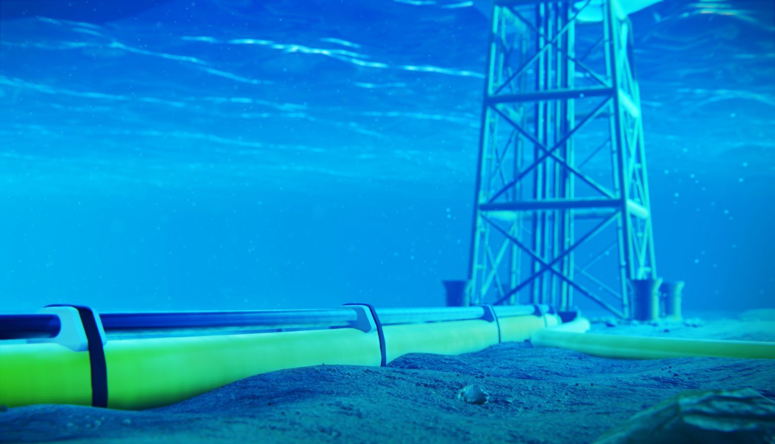 Underwater cables to jacket web