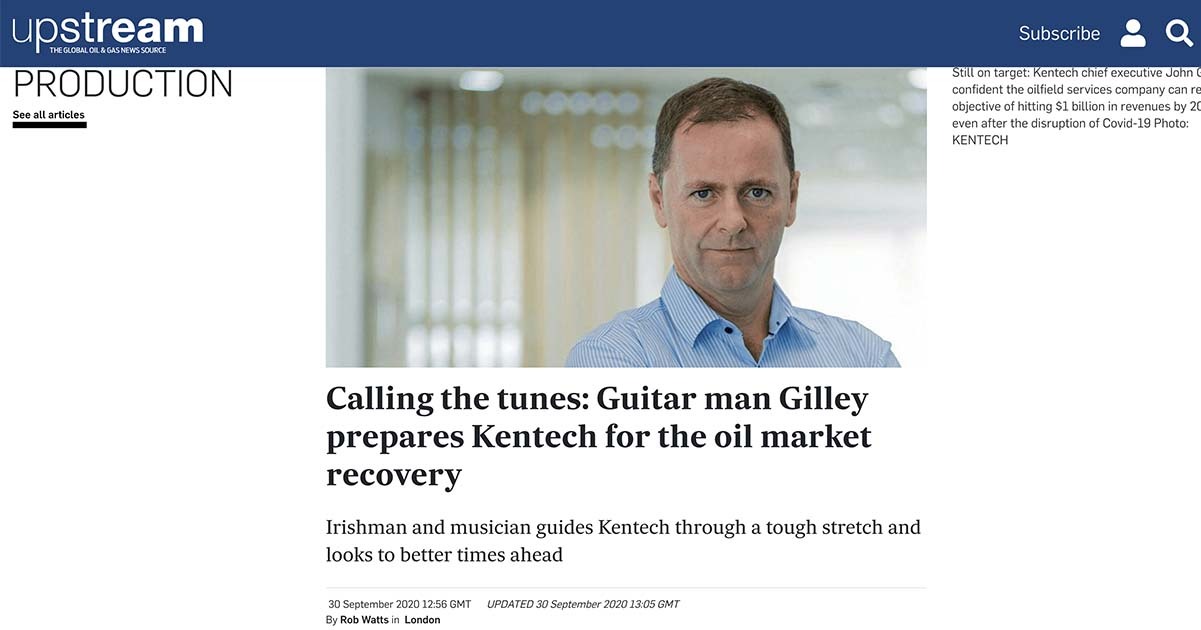 John Gilley appears in Upstream magazine